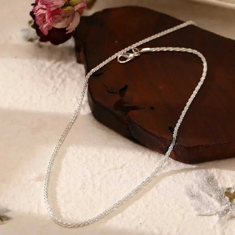 Silver Color Sparkling Necklace For Women Trendy Clavicle Chain Choker Girls Korean Wedding Party Jewelry Accessories The jack market .AU The jack market .AU Jewellery & Chains $ 47 200001034:361180#A