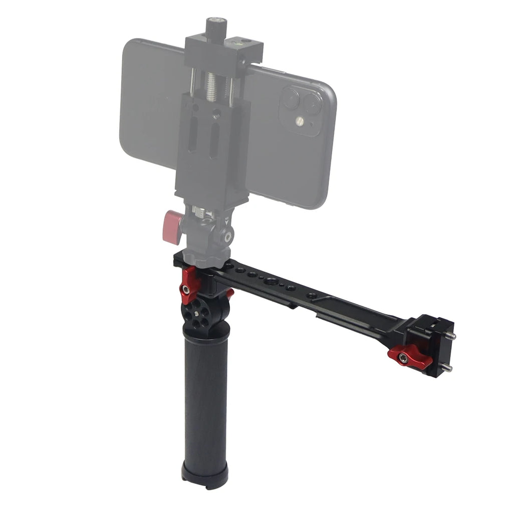 Carbon Fiber L Bracket Handle Grip Foldable Cold Shoe Mount Clamp for DJI Ronin RS3 RS4 Mini RS2 RSC2 Handheld Gimbal Stabilizer