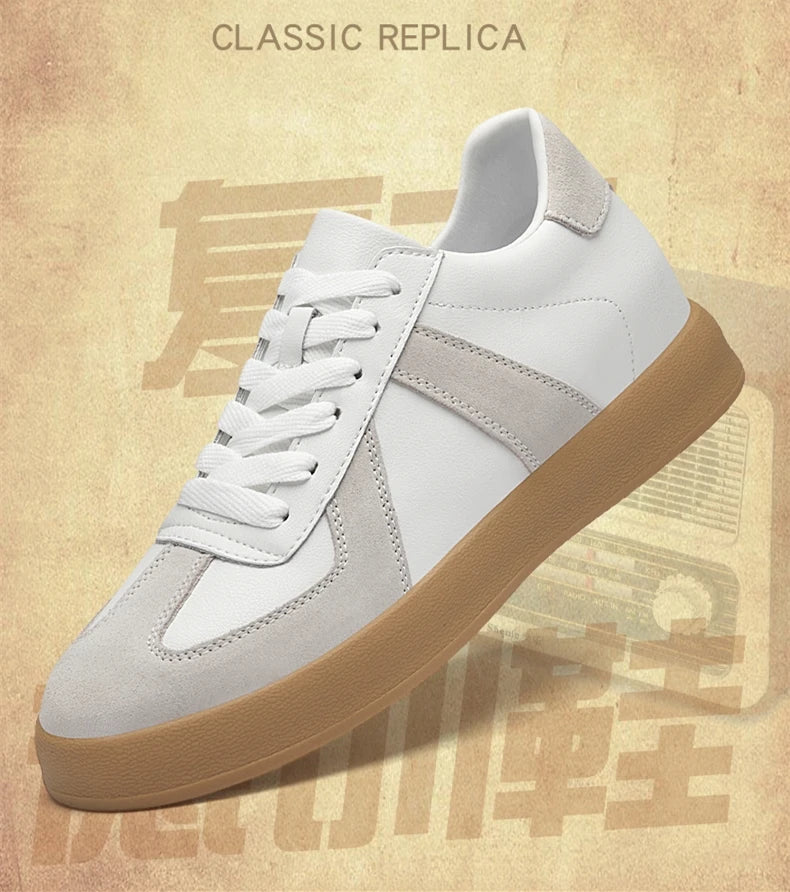 Men Women Genuine Leather Casual Elevator Shoes Leisure Sneakers Sports Zapatos Mujer Men's Height Increasing Shoes Tennis Shoes