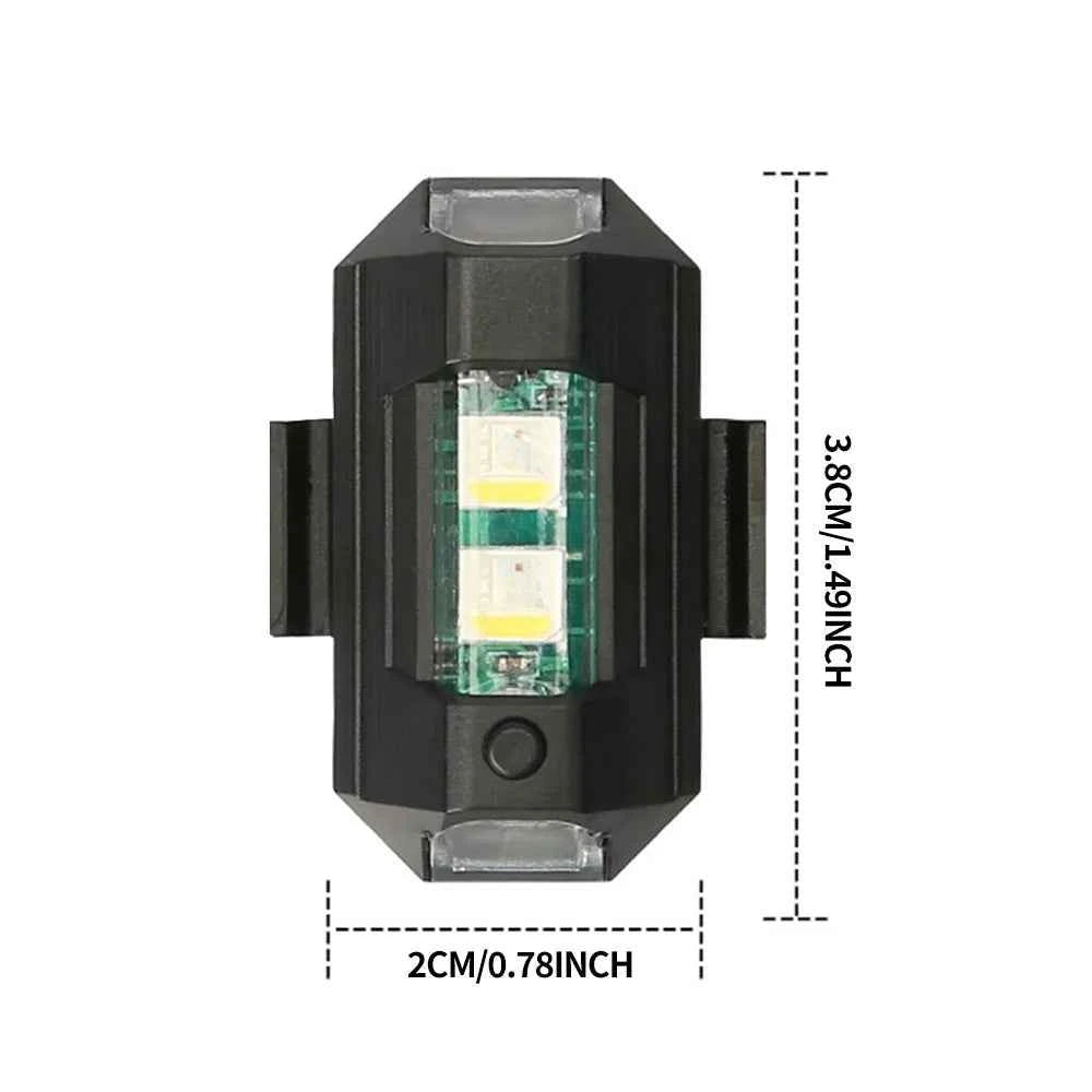 Motorcycle Lights Drone Strobe Light USB LED Anti-Collision Bike Aircraft Night Flying Mini Flashing Warning Signal Light