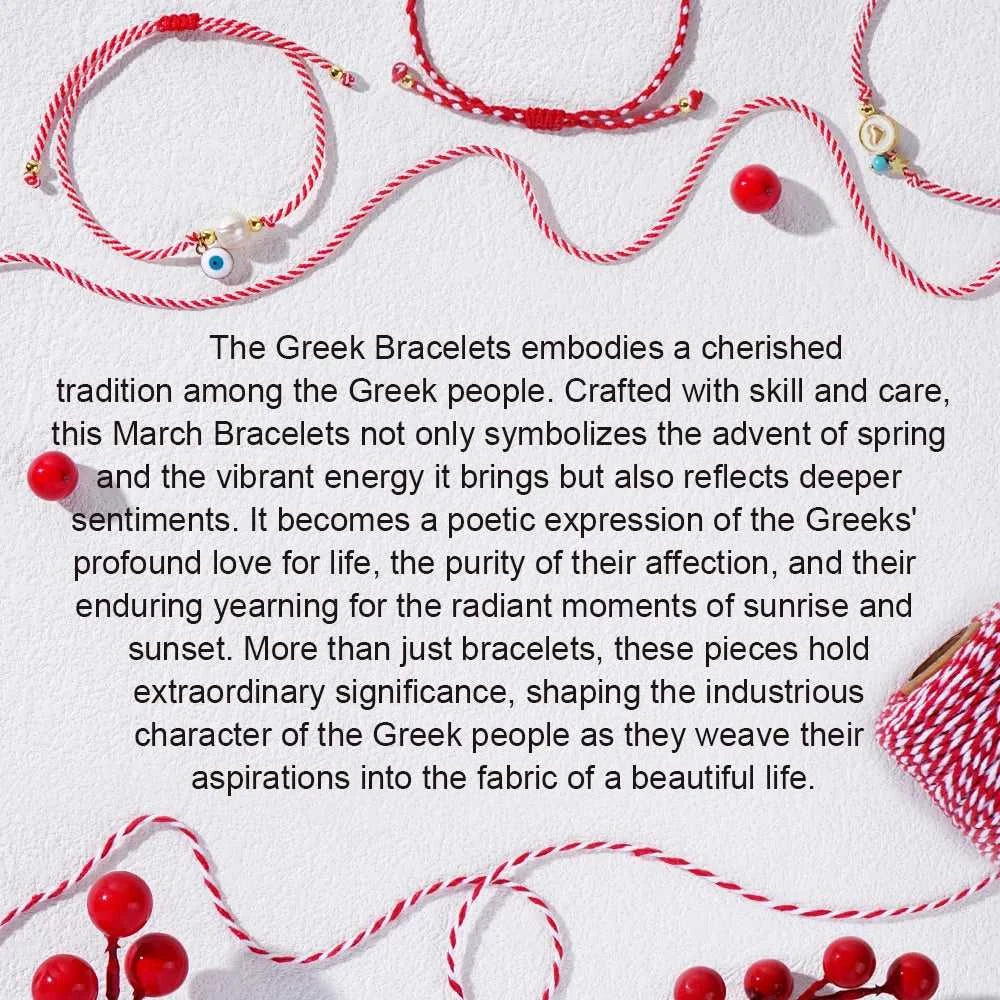 Go2boho Design Tassel Multi Red White Twist Rope Spring Series 2024 Tradition Cute Pendant Greek March Bracelets for Women The jack market .AU The jack market .AU Jewellery & Chains $ 46 200001034:1879172067#B-B23111001I