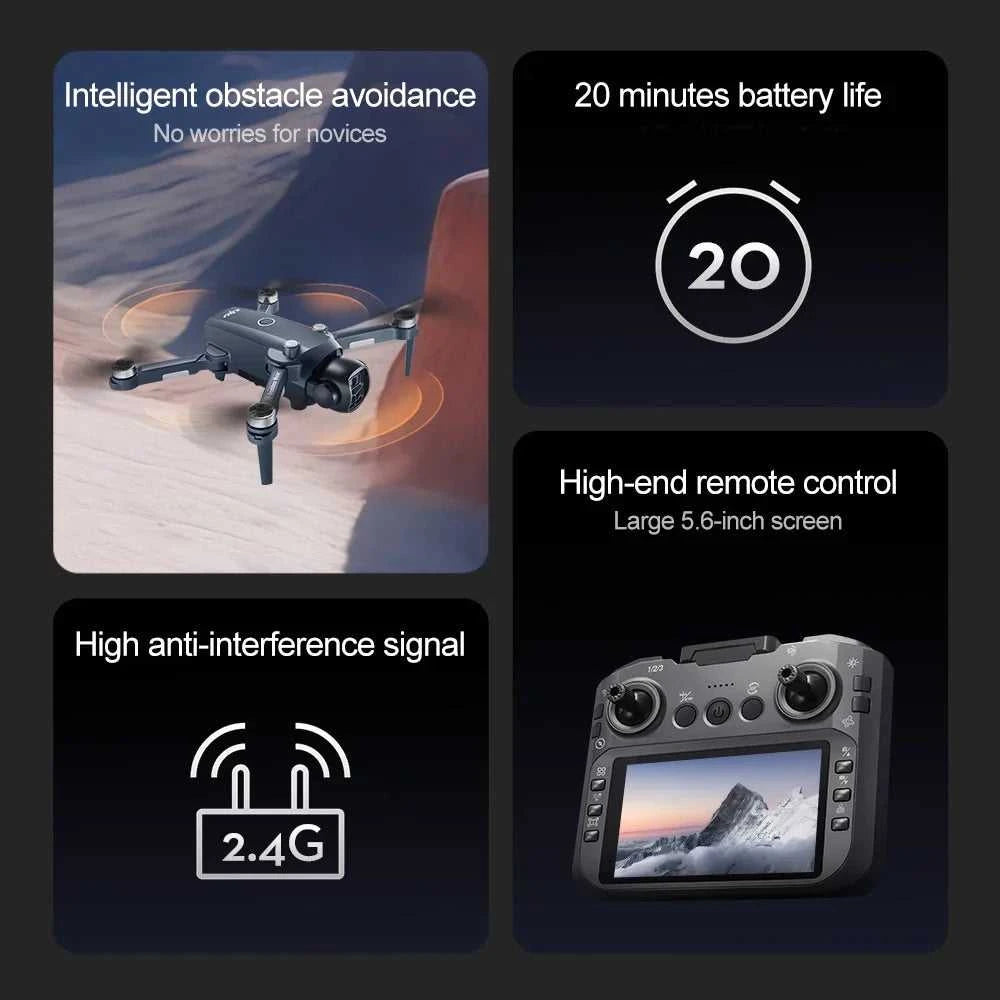 Lenovo V988 Drone 8K Professional HD Dual Camera With Screen RC Brushless Motor Quadcopter Foldable Aerial Photography toy The jack market .AU The jack market .AU $ 143 14:193#Blue-6K-battery-1