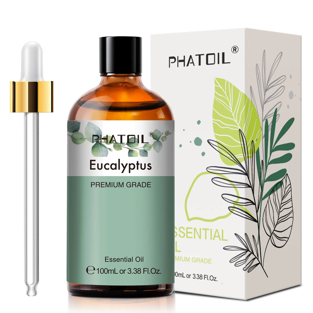 PHATOIL Aromatherapy Essential Oil For Skin Care,Diffuser,Massage & Candle Making-100ml Lavender Cinnamon Eucalyptus Aroma Oils - Jack market 1988Jack Market 1988