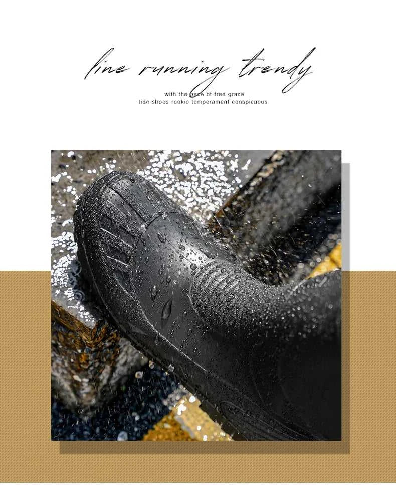 Black High-Top Men's Rain Boots, Adjustable Drawstring Long Boots, Wear-Resistant, Non-Slip, Outdoor Fishing Waterproof Boots, Farm Work Rain Boots, Pvc Water Boots The jack market .AU The jack market .AU Step Up Your Style: Trendy Shoes for Every Occasion! $ 71 14:193;200000124:200000364