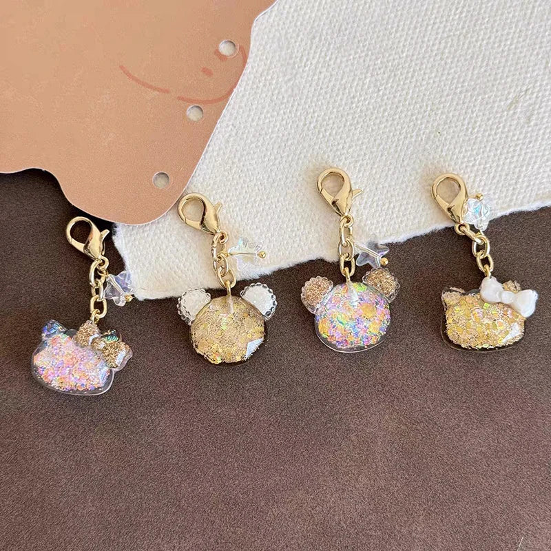Sanrios Animal Kitty Cat Keychain Kawaii Cute Anime Hellokittys Cellphone Strap Pendant Purse Bag Charm Accessories Girls Gift