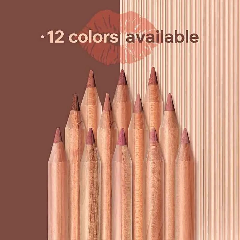 Waterproof Matte Lip Liner, Long Lasting High Pigment Lip Pencil, Smooth Precise Lip Contour for Women