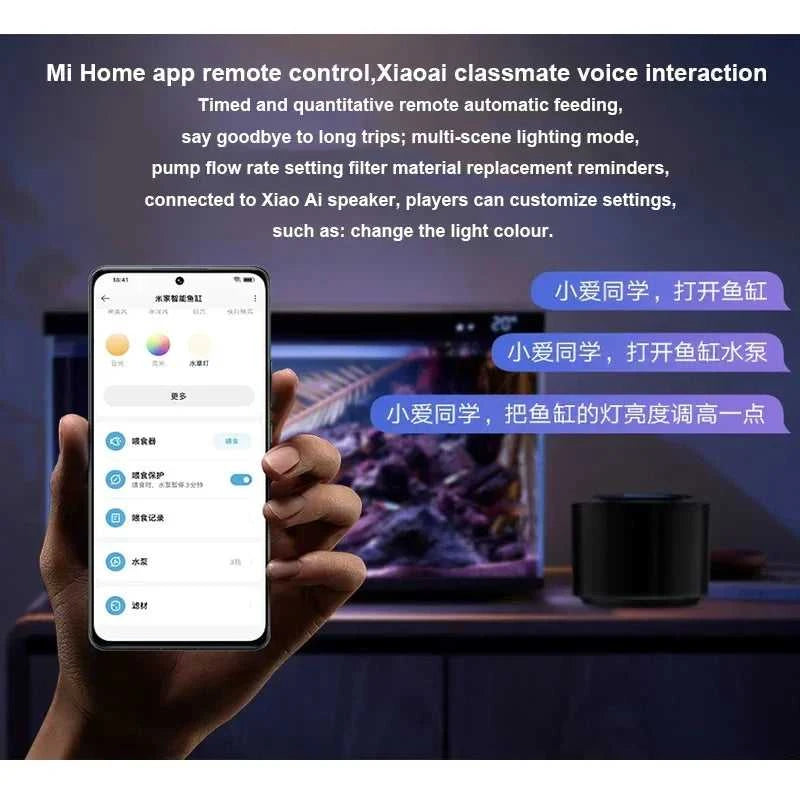 NEW MIJIA Smart Fish Tank MYG100 Work With Mijia APP Mobile Controlled Remote Feeding Smart Lighting System Light Aquarium20L The jack market .AU The jack market .AU Home $ 131 14:366#Add UK Adapter