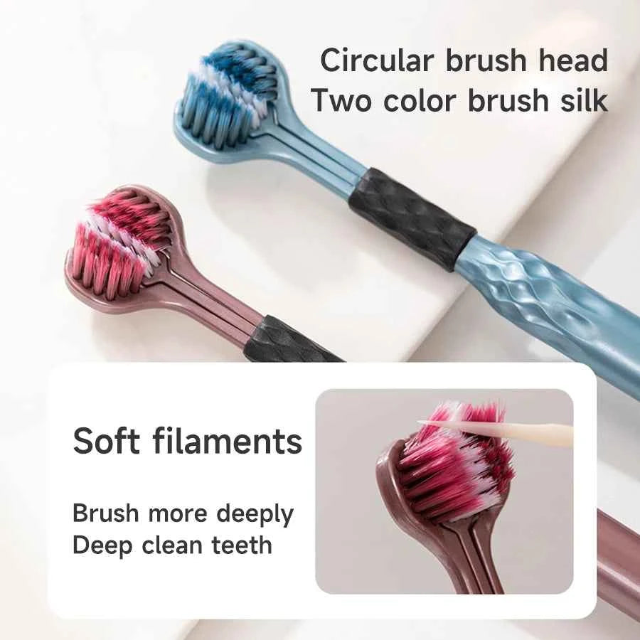 BrightSmile 3D U-Shaped Soft Toothbrush for Ultimate 3-Sided Oral Care for Adults and Couples