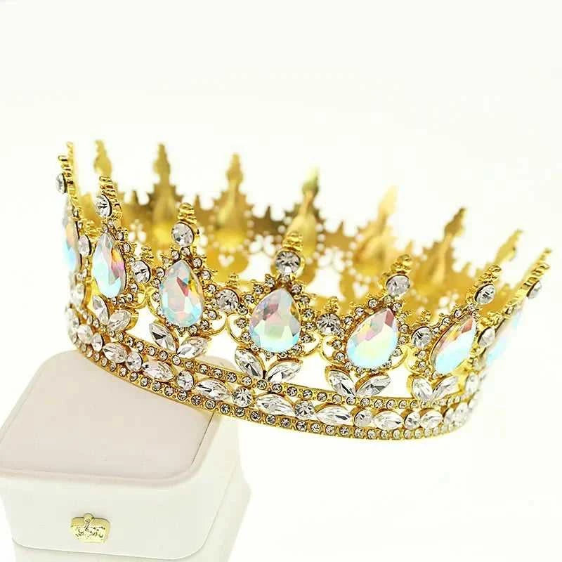 Wholesale Gold Crystal Headdress Prom Pageant Full Round Circle King Crowns For Cake Decoration The jack market .AU The jack market .AU Jewellery & Chains $ 65 200001033:200025551#C21;351:200001569