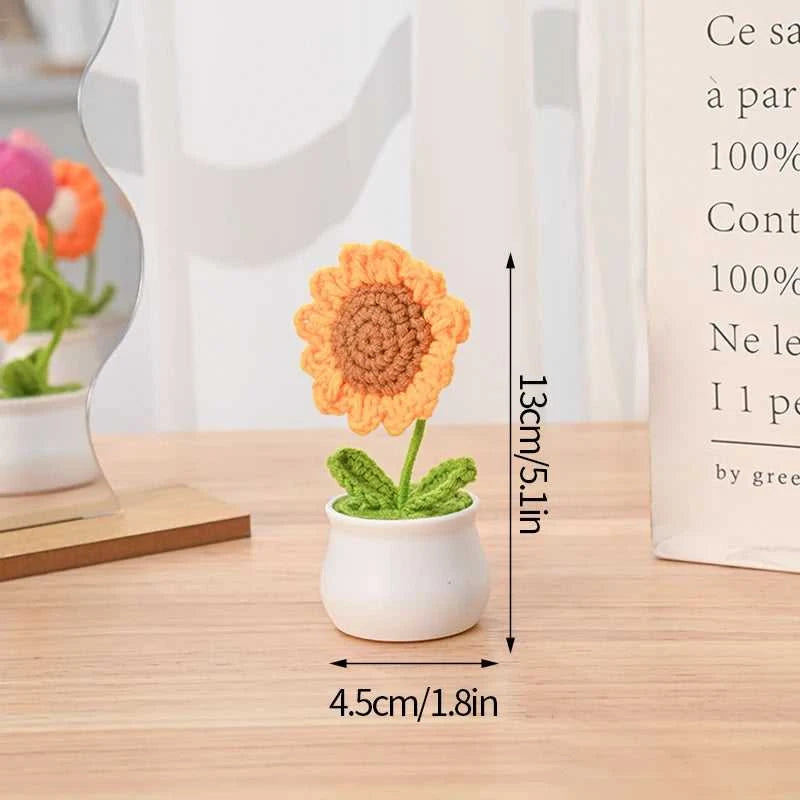 Sunflower Crochet Flower Artificial Hand Woven Flowers Finished Girasol Crochet Plants Wedding Guest Gifts Desktop Decoration The jack market .AU The jack market .AU $ 23 14:200013901#S27