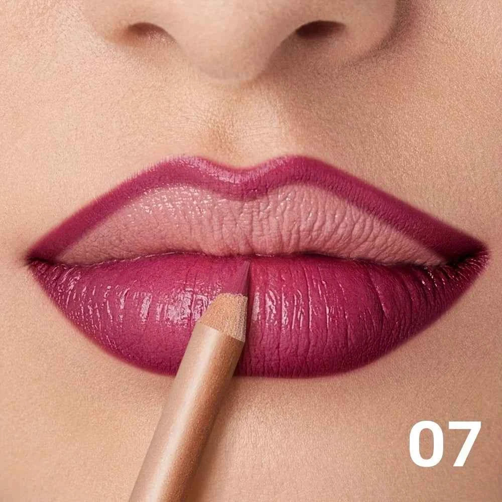 Waterproof Matte Lip Liner, Long Lasting High Pigment Lip Pencil, Smooth Precise Lip Contour for Women
