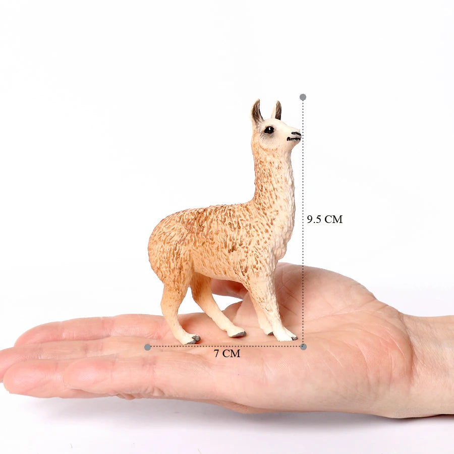 Realistic Farm World Alpaca Animal Model Figures Llama Toy Figurine Zoo Education Collection Home Decor Playset Kids Gifts