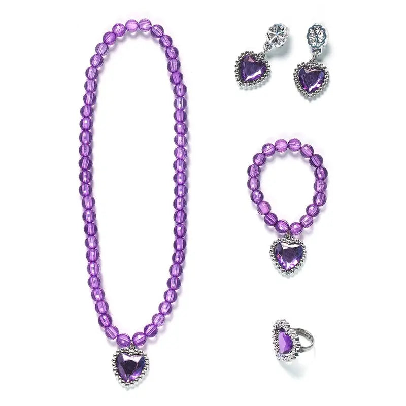 Girls Princess Dress Accessories Gloves Wand Crown Jewelry Set Princess Wig Braid Princess Dress Costume Cosplay Accessories