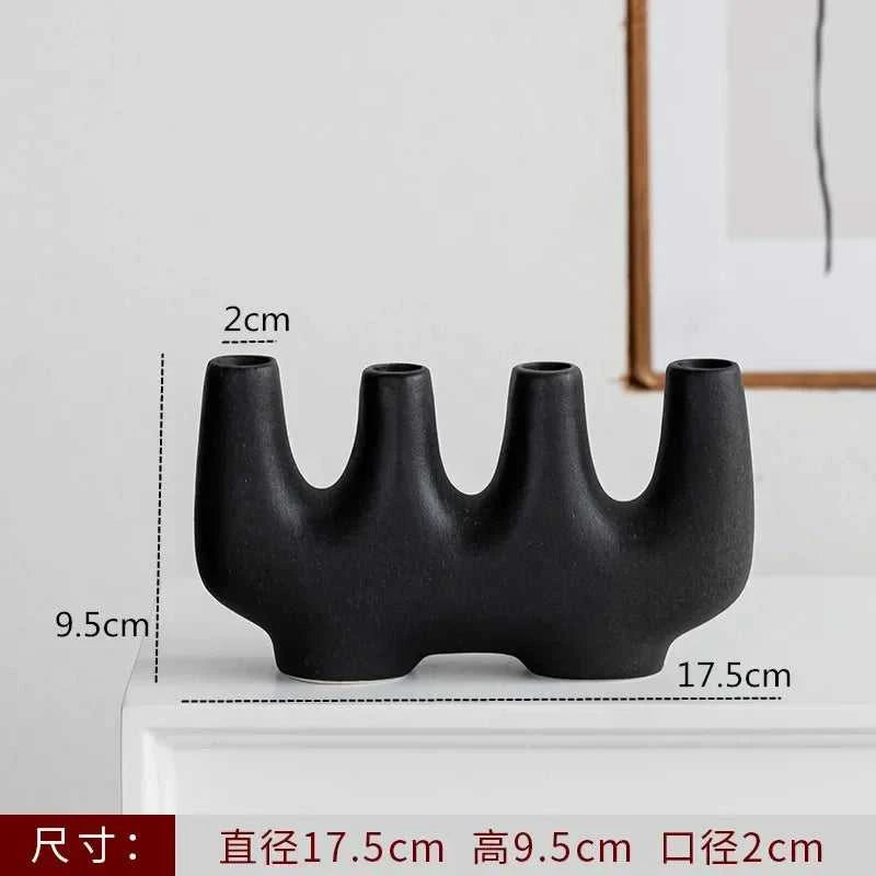 Nordic Decoration Home Flower Vase Black and White Art Ceramic Vase Minimalism Dried Flower Arrangement Accessories B&B Ornament The jack market .AU The jack market .AU Home $ 51 14:200006155#1pcs