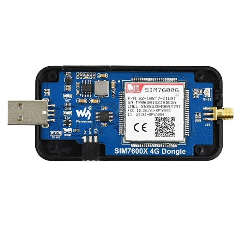 BAAE Waveshare SIM7600G-H 4G DONGLE Module an Internet Access Module for Raspberry Pi GNSS Global Communication