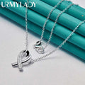 URMYLADY 925 Sterling Silver Heart AAAAA Zircon 18 Inch Pendant Necklace For Women Wedding Engagement Fashion Jewelry Gifts The jack market .AU The jack market .AU Jewellery & Chains $ 56 200000639:200661028