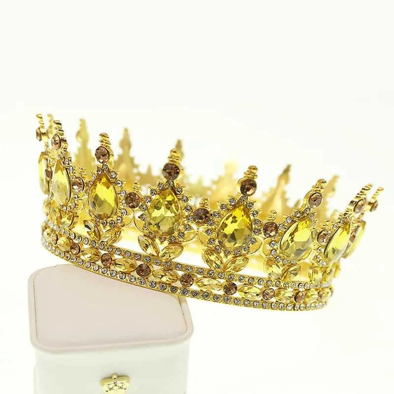 Wholesale Gold Crystal Headdress Prom Pageant Full Round Circle King Crowns For Cake Decoration The jack market .AU The jack market .AU Jewellery & Chains $ 65 200001033:200025551#C21;351:200001569