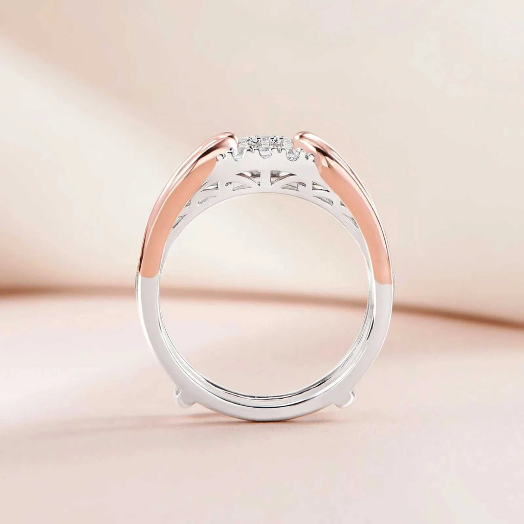 Newshe Genuine 925 Sterling Silver Romantic Rose Gold Guard Enhancer Rings for Engagement Cubic Zircon Wedding Band Jewelry The jack market .AU The jack market .AU Jewellery & Chains $ 116 200000369:200000289;200007763:201336100