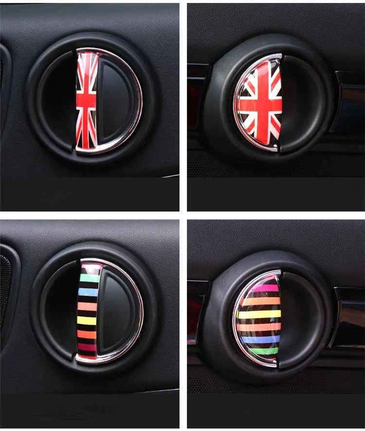 2Pcs Car Sticker For MINI COOPER R56 R55 R60 R61 Countryman F55 F56 F60 Crystal Epoxy Interior Accessory Car Door Handle Sticker