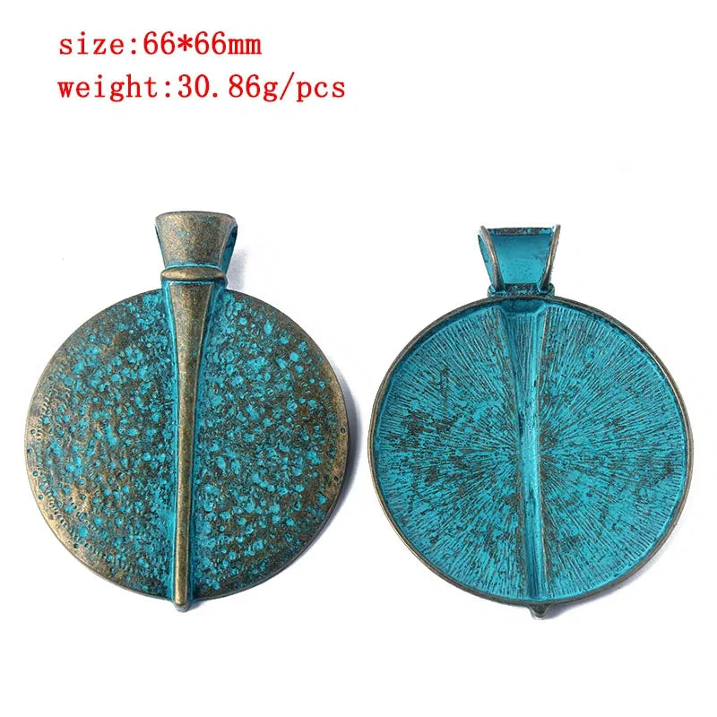2pcs/lot Verdigris Patina Elephant/Heart/Leaf/Flower/Dragonfly/Butterfly/Swirl/Wing Pattern Pendant Fashion Jewelry Material