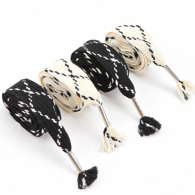 New Flat Shoelaces 2.5CM Wide Metal Head Shoelace Black Beige Sneakers Laces Shoes Accessories 120CM/140CM 1Pair Strings The jack market .AU The jack market .AU Step Up Your Style: Trendy Shoes for Every Occasion! $ 47 14:193#Black;380:200006543