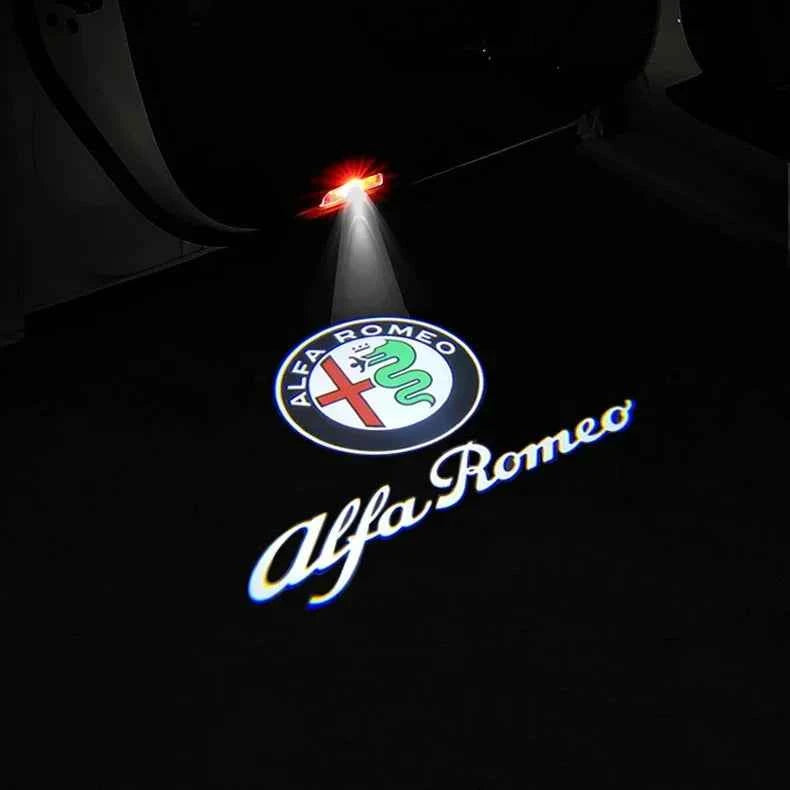 2pcs FOR Alfa Romeo LED Car Door Welcome Light Logo Projector Giulia Giulietta Mito Stelvio Brera 147 156 159 car-styling