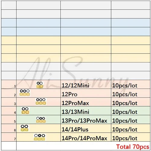 AliSunny Back Camera Glass for iPhone 14 11 12 13 Pro Max X XS XR 7 8 6 6S Plus Back Rear Camera Lens 3M Sticker Parts Wholesale