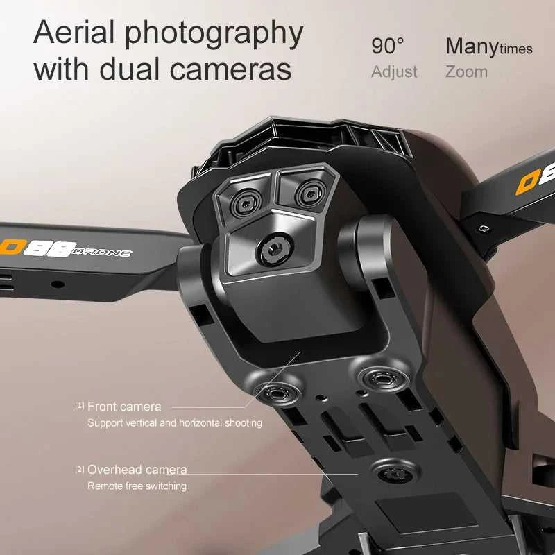 2026 New D88 Drone 8K HD Dual Cam Professional Aerial Photography Optical Flow Hovering Gesture Shoot Folding Quadcopter VR The jack market .AU The jack market .AU Drones $ 92 14:29#Black Dual 8K-1B