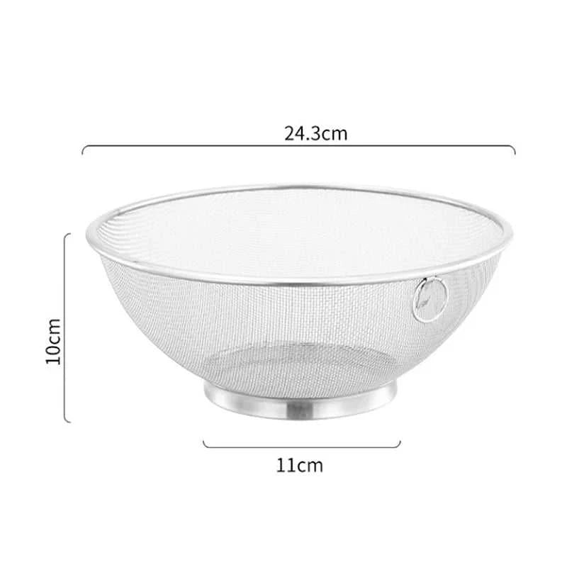 New Stainless Steel Flour Sieve Sifter Colander Drain Basket Food Filter Juice Strainer Noodle Drainer Skimmer Kitchen Tools The jack market .AU The jack market .AU Home $ 25 14:10#26cm
