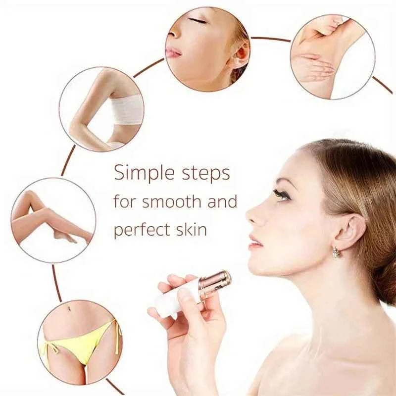 Flawless Generation 2 Double Halo Facial Hair Removal Tool - Effortlessly Achieve a Smooth, Hair-Free Face