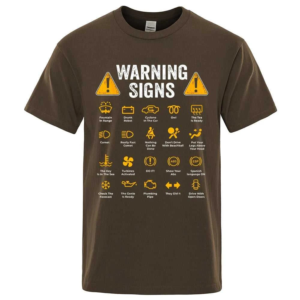 Funny Driving Warning Signs 101 Auto Mechanic Gift Driver T-Shirt Fashion Casual T Shirt Cotton Mens Tops Tees Casual Oversized The jack market .AU The jack market .AU Men Fashion $ 35 14:173#Brown;5:4183