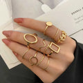 11 Pcs/Set Olive Branch Leaf Geometry Rings Set for Women Combination Creative Joint Ring Fashion Party Jewelry Gift The jack market .AU The jack market .AU Jewellery & Chains $ 55 200000783:29#golden