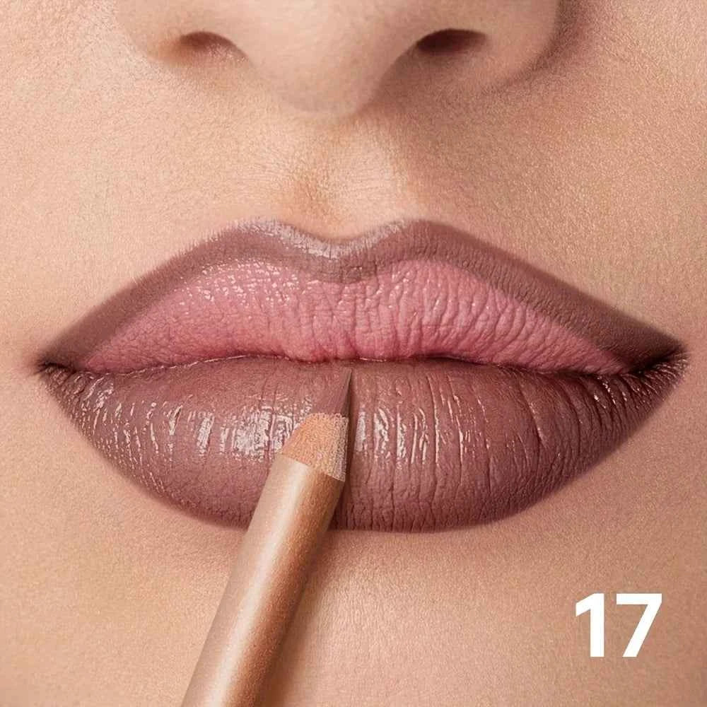 Waterproof Matte Lip Liner, Long Lasting High Pigment Lip Pencil, Smooth Precise Lip Contour for Women