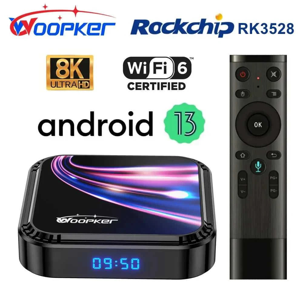 Woopker Android 13 TV Box K52 Rockchip RK3528 Smart TV Box Support 8K Wifi6 BT5.0 YouTube Google Voice Assistant Set Top Box The jack market .AU The jack market .AU Accessories Electronics $ 94 14:350852#4GB 64GB;200009209:201484777
