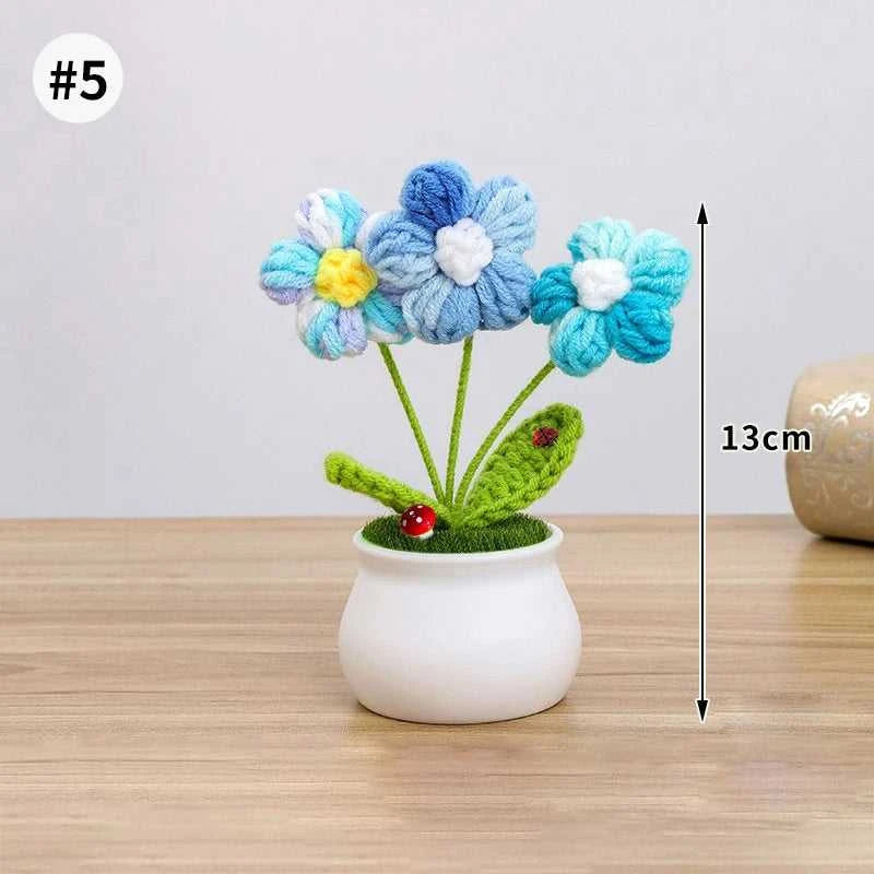 Sunflower Crochet Flower Artificial Hand Woven Flowers Finished Girasol Crochet Plants Wedding Guest Gifts Desktop Decoration The jack market .AU The jack market .AU $ 23 14:200013901#S27