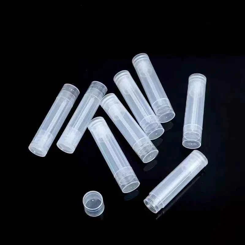 BrightLips 100Pcs 5g Refillable Lipstick Tubes - Travel-Friendly Cosmetic Containers for Lip Balm & Gloss