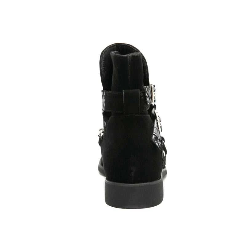 Black Men Short Boots Brown Flock Buckle Strap Round Toe Ankle Boots for Men Business Men Boots Zapatos Hombre The jack market .AU The jack market .AU Step Up Your Style: Trendy Shoes for Every Occasion! $ 106 14:100018786#brown;200000124:200000900