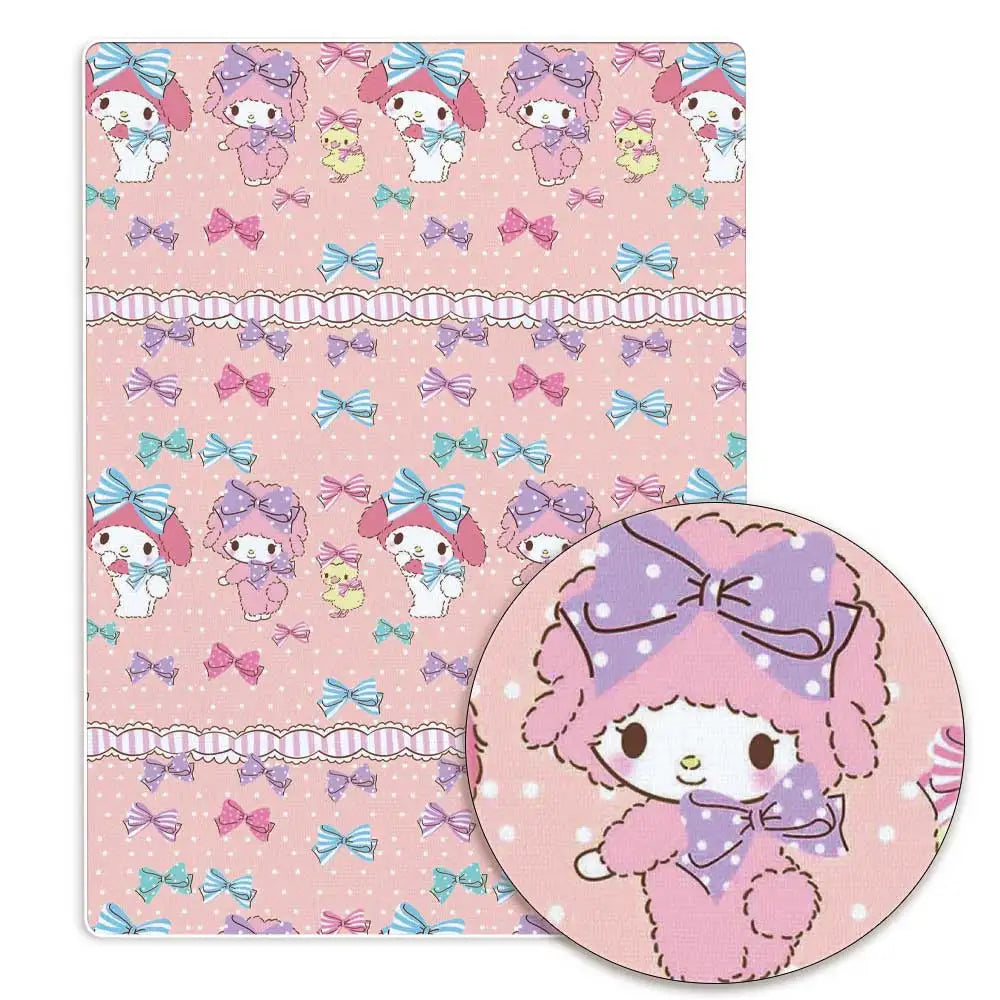 Hello Kitty 140x50CM Cartoon Polyester cotton fabric Patchwork Tissue Kid Home Textile Sewing Doll Dress Curtain cotton Fabric