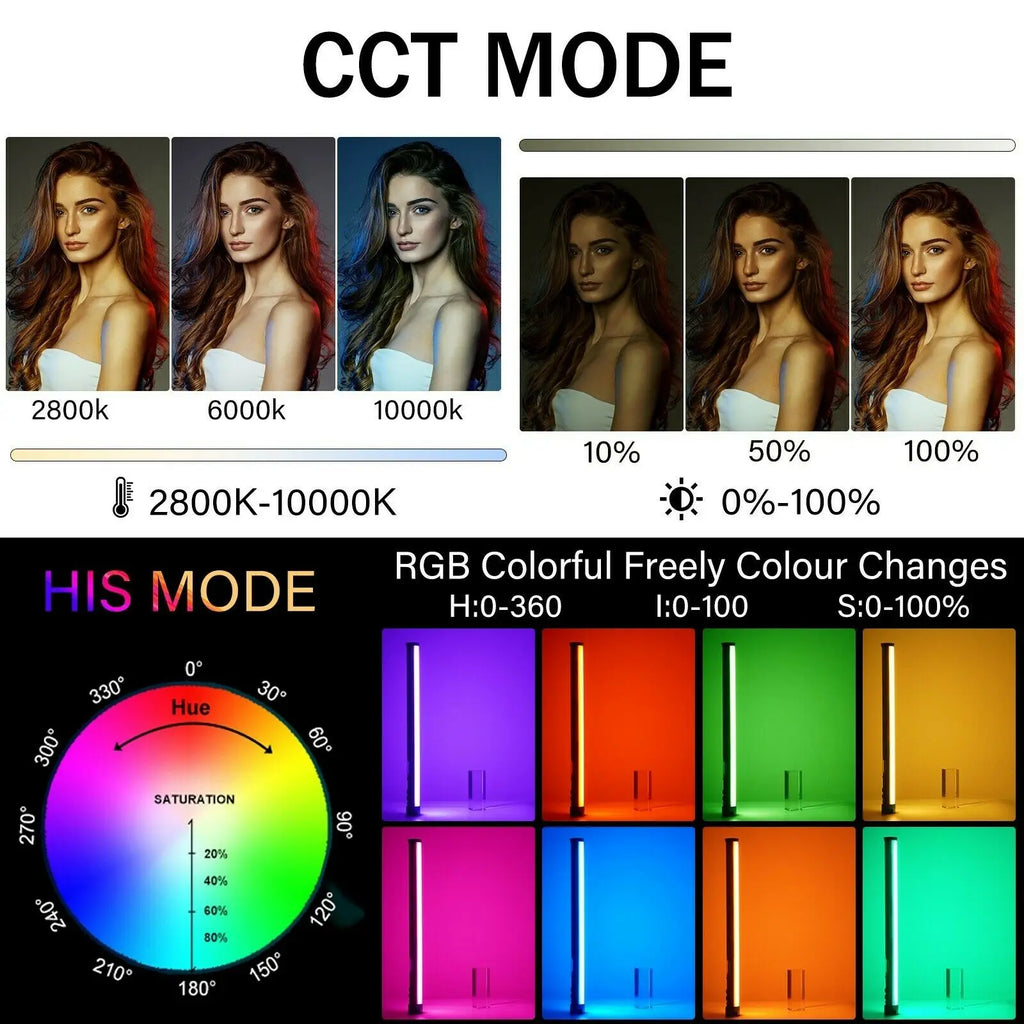 Sokani X25 X8 X15 Handheld RGB Colorful Stick Light LED Light Wand CRI 95+ 2800K-10000K 3000mAh APP Control For YouTube Tiktok