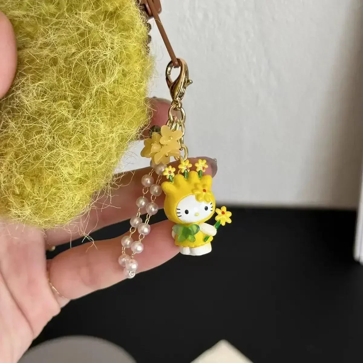 Sanrios Animal Kitty Cat Keychain Kawaii Cute Anime Hellokittys Cellphone Strap Pendant Purse Bag Charm Accessories Girls Gift