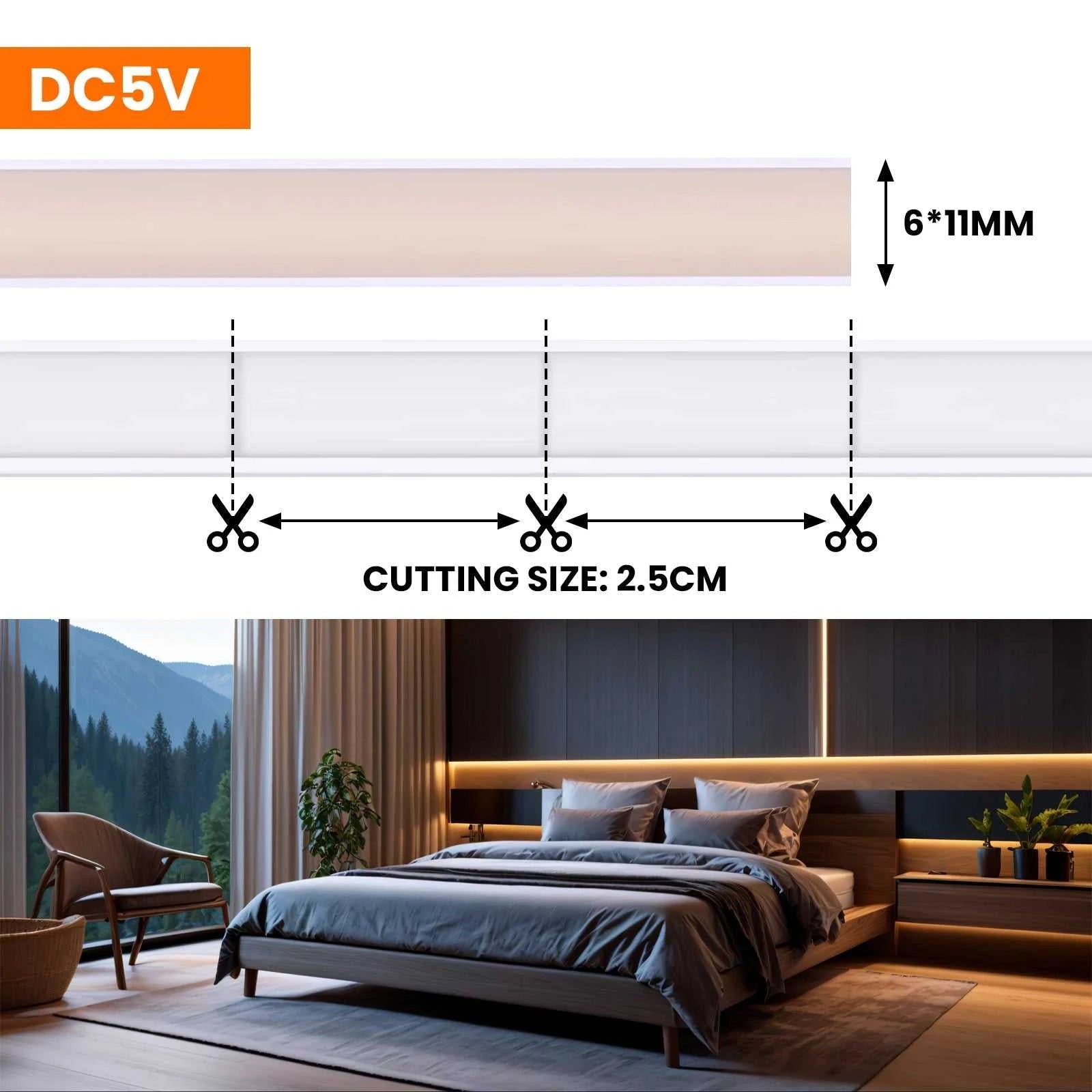 DC5V COB LED Strip With Switch 320Leds/m Flexible Neon Light USB Power Waterproof FOB LED Lights 3000K-6000K Ribbon Tape The jack market .AU The jack market .AU Home $ 57 136:9131281595#natural white;380:200007624