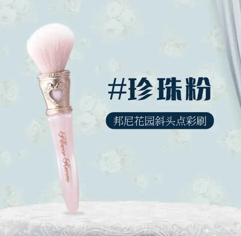 Flower KnowShell Jewel Butterfly Blush Brush - Cloud-Shaped Angled Bristles for Flawless Application