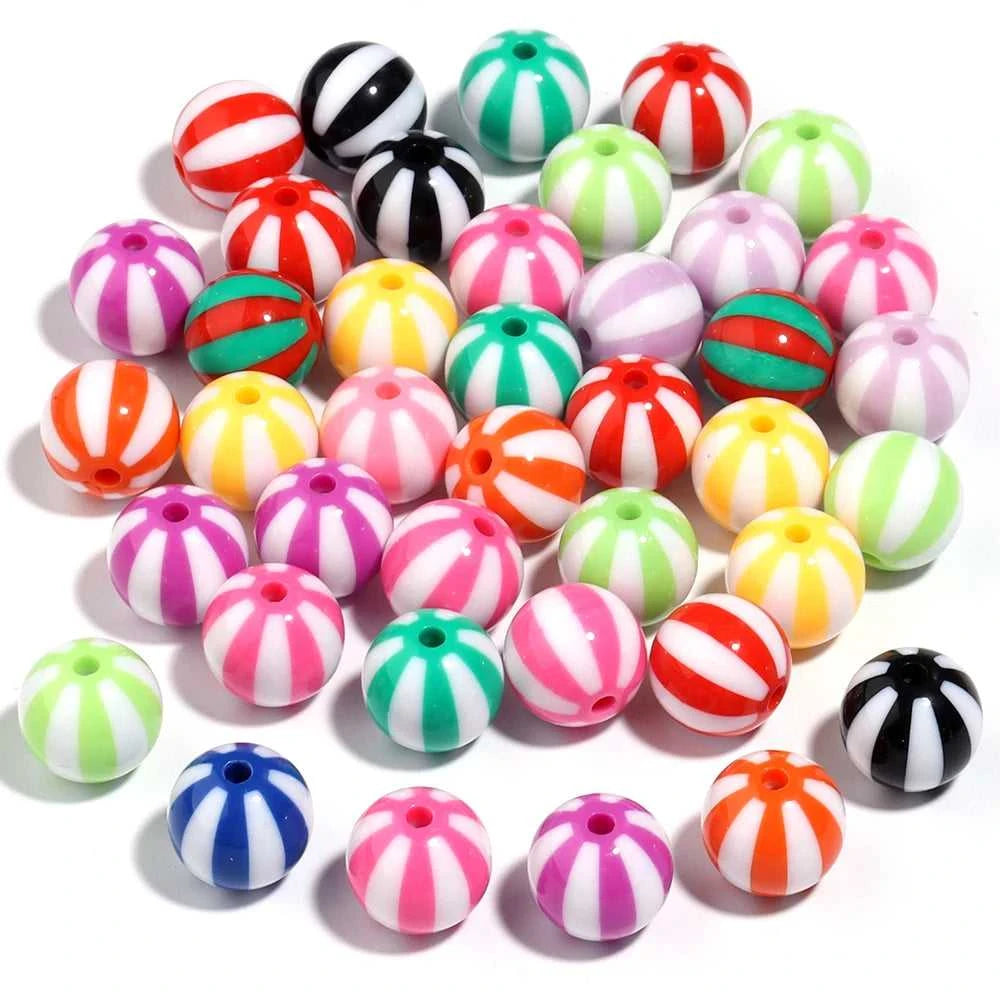12-20mm Acrylic Large Hole Beads Colorful Stripes Round Loose Spacer Beads for Diy Bracelet Necklace Jewelry Accessories The jack market .AU The jack market .AU Jewellery & Chains $ 48 14:175#Rose Red;200000196:1071#20mm Hole 3mm 10Pcs