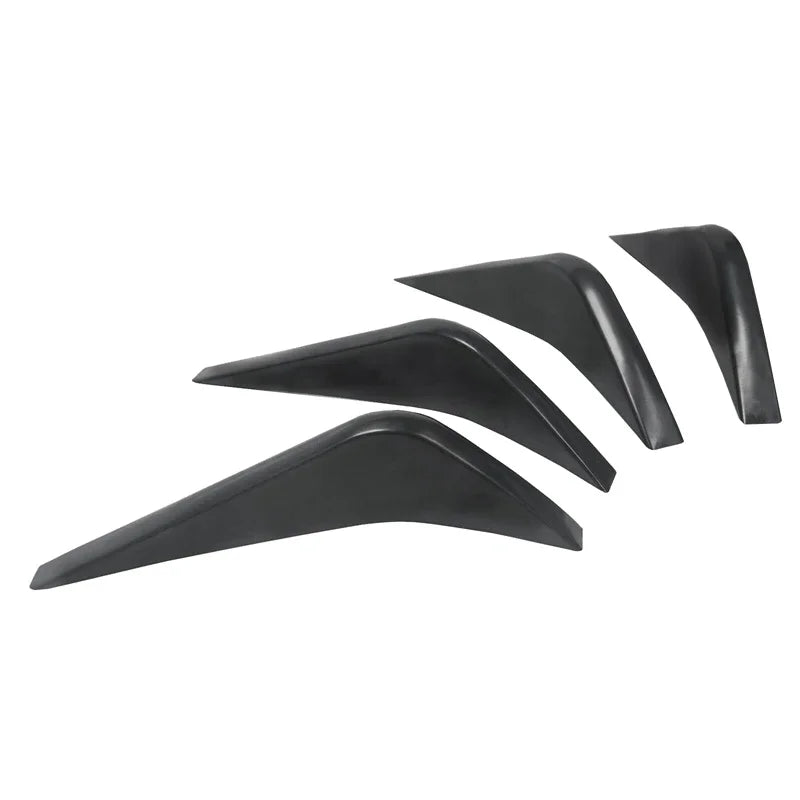 For 2014-2019 Chevrolet Corvette C7 Universal 4pcs Car Rear Bumper Lip Diffuser Shunt Fin Body Spoiler Canard Car Exterior Parts