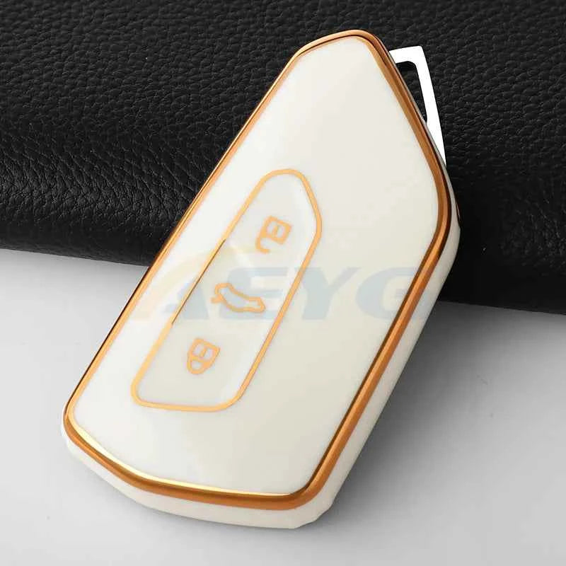 TPU Car Remote Key Case Cover For Volkseagen VW Golf 8 MK8 GTI GTD R ID.3 ID.4 2020 Cupra Auto Interior Decoration