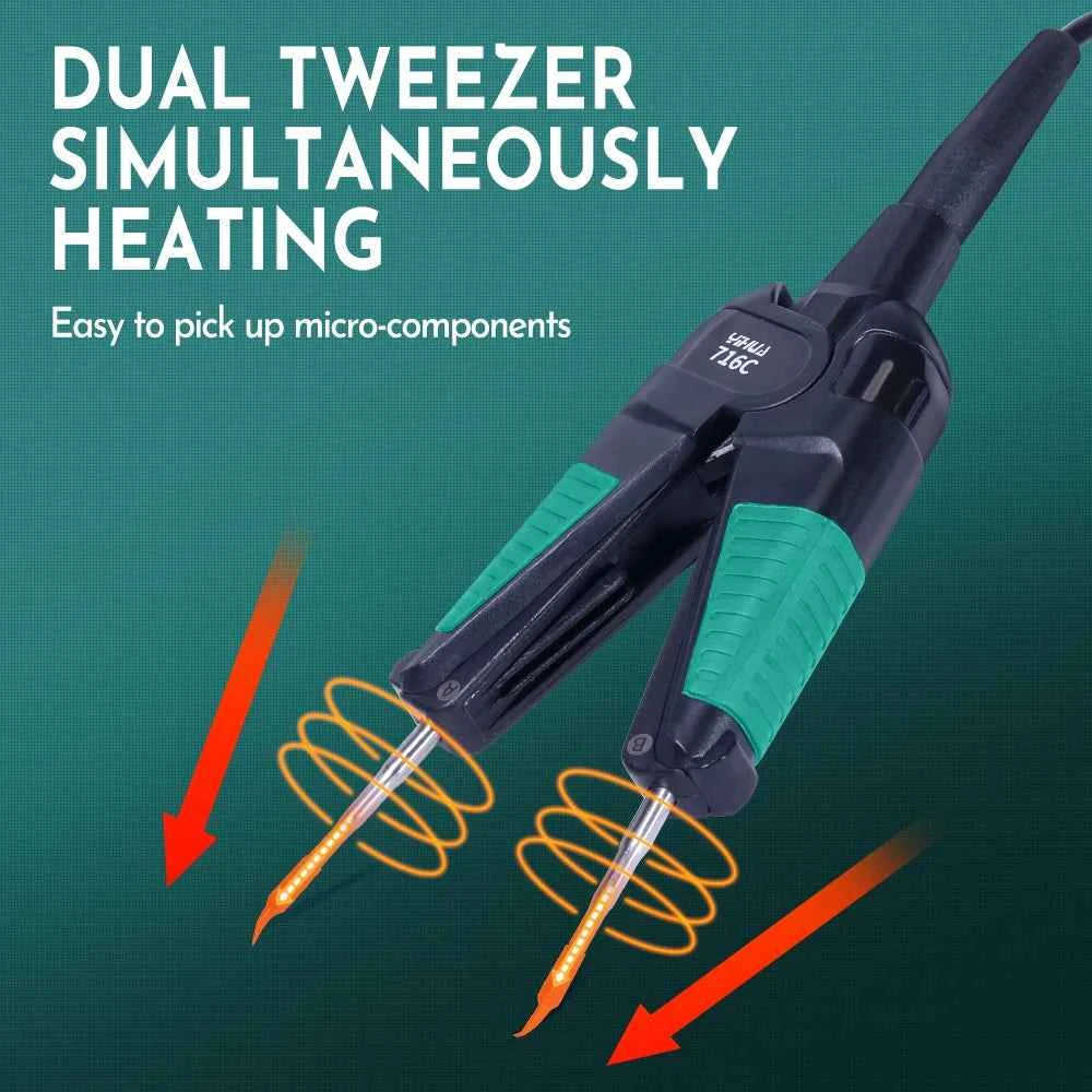 YIHUA 982D-III Precision Tweezers Soldering Iron C210 Station for SMT SMD Micro Component Rework Station with Auto Calibration