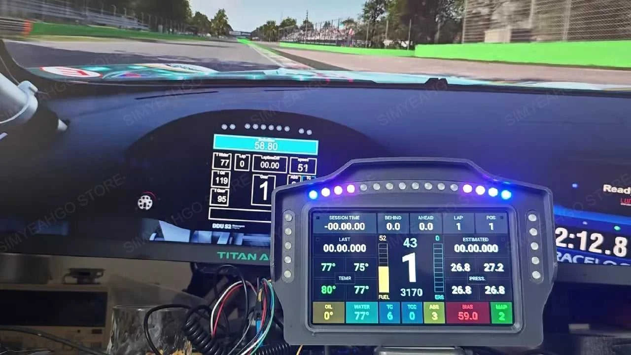 PC Simracing Games 7 inch Multi-functional Instrument Speed Display Dashboard for MOZA FANATEC Simagic Logitech G29 Accessories The jack market .AU The jack market .AU Accessories Electronics $ 217 14:193#WK 7inch Meter