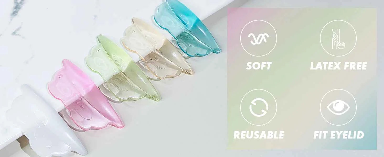 Libeauty U Curl Silicone Eyelash Perm Rods - 4 Pairs with Free Glue for Stunning 3D Lash Lifts