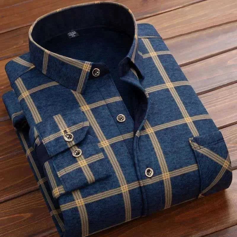 High Quality Men's Clothing 2026 Men Long Sleeve Thick Warm Shirt Tops Fashion Men Print Handsome Versatile Shirts Formal Shirts The jack market .AU The jack market .AU Men Fashion $ 43 14:771#6F HB622;5:4183#3XL(80-90KG)