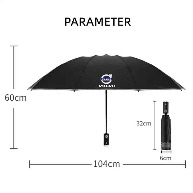 Car Led Light Umbrella Automatic Folding Windproof Sunshade Umbrella for Volvo XC60 S90 XC90 S60 XC40 V60 V90 Volvo Accessories